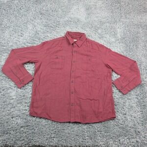 Alesbury Shirt Mens XL Purple Herringbone Twill Long Sleeve Button Front Casual